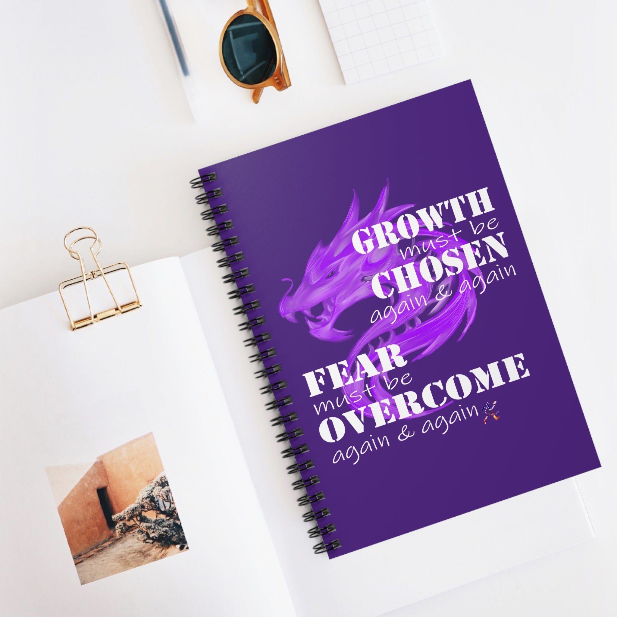 Growth Must Be Chosen (Spiral Notebook - Ruled Line)