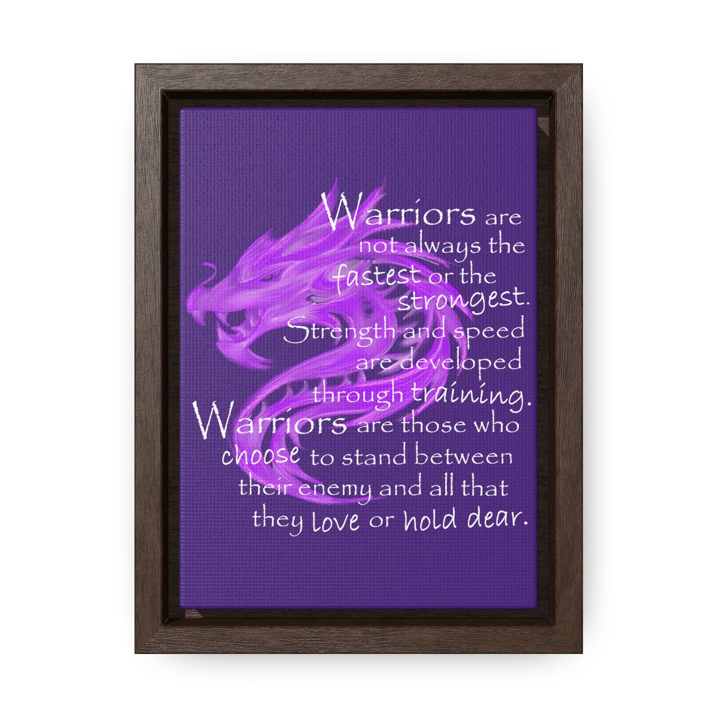 Warriors Are Not Always (Gallery Canvas, Vertical Frame)