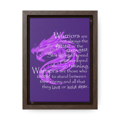 Warriors Are Not Always (Gallery Canvas, Vertical Frame)