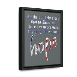 Unlikely Story that is America (Gallery Canvas, Vertical Frame)