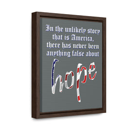 Unlikely Story that is America (Gallery Canvas, Vertical Frame)
