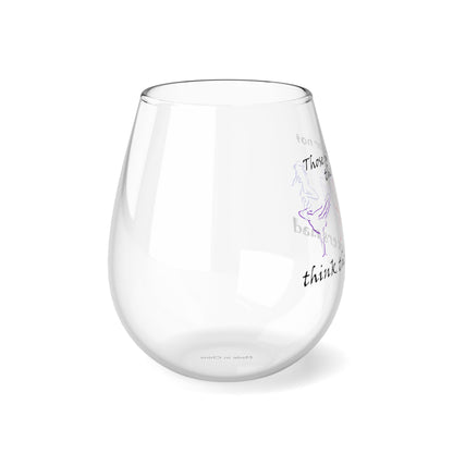 Those Who Hear Not the Music (Stemless Wine Glass, 11.75oz)