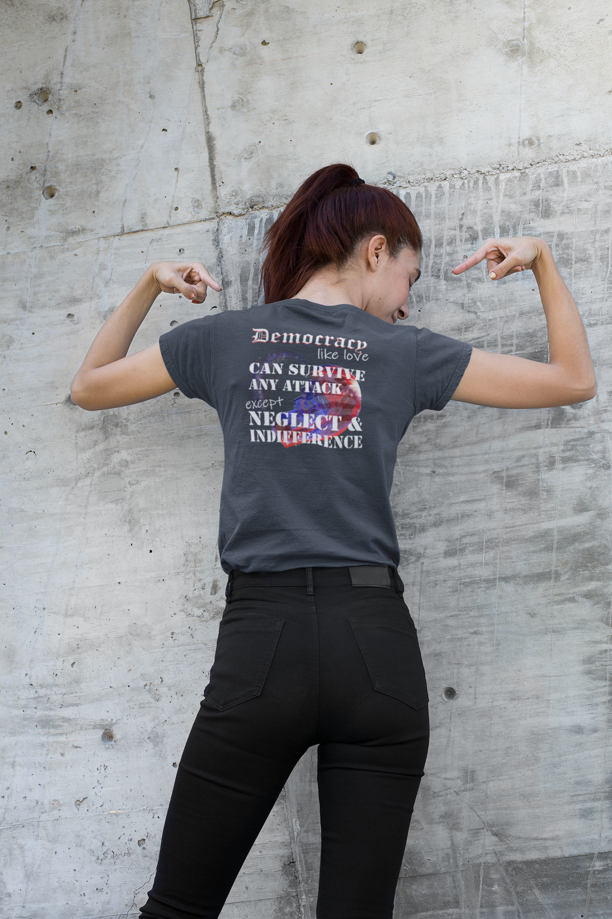 Democracy, Like Love, Can Survive (Women's Triblend Tee)