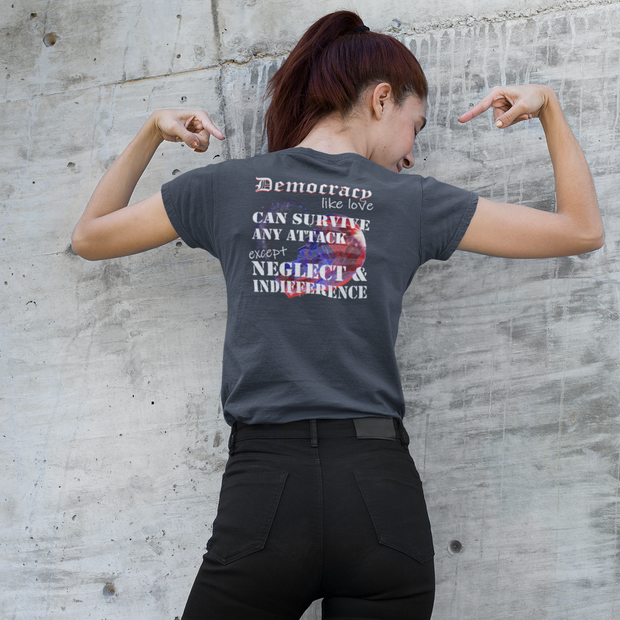 Democracy, Like Love, Can Survive (Women's Triblend Tee)