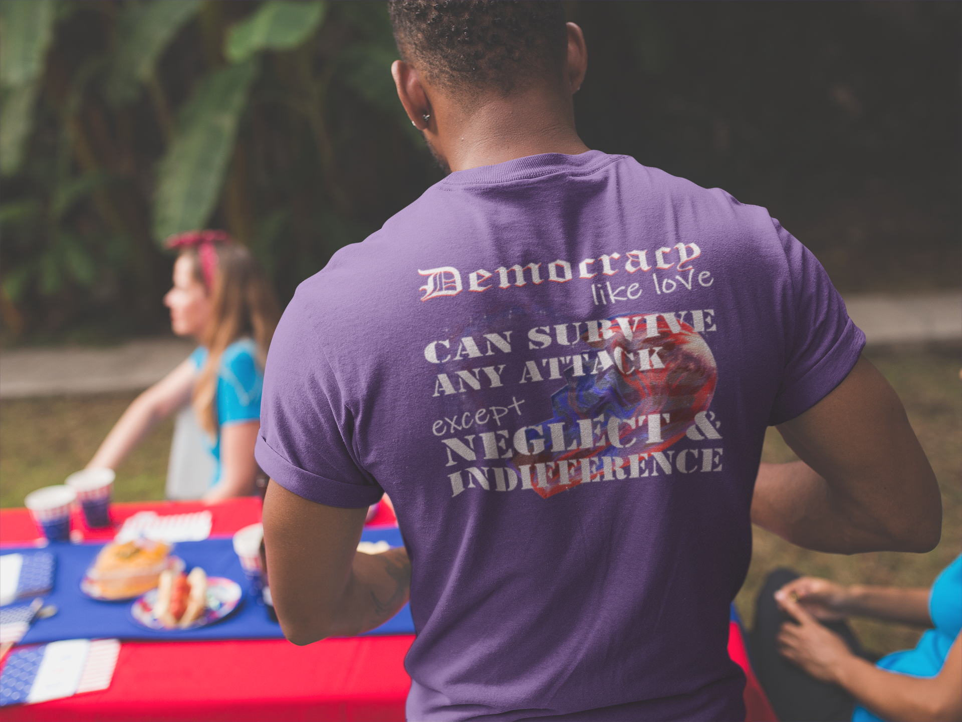 Democracy, Like Love, Can Survive (Cotton Crew Tee)