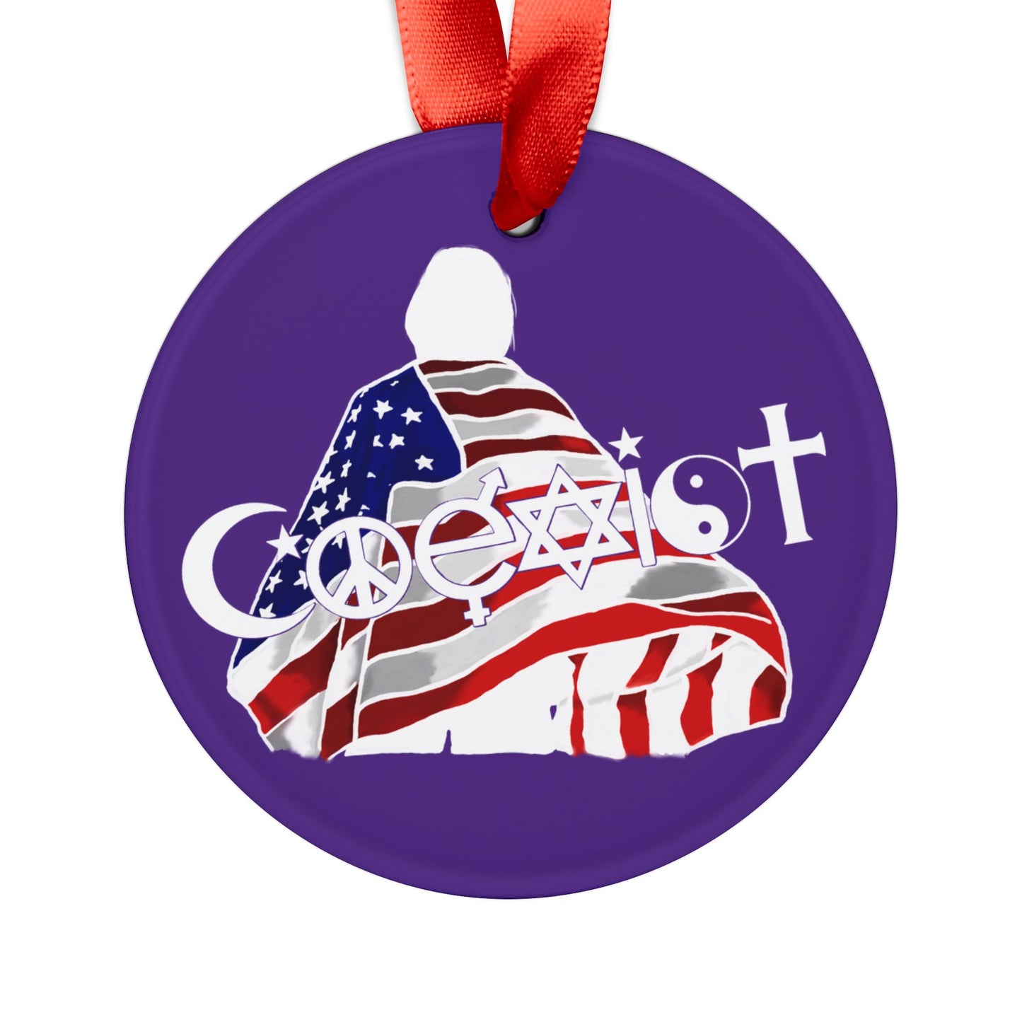 Coexist (Acrylic Ornament with Ribbon)