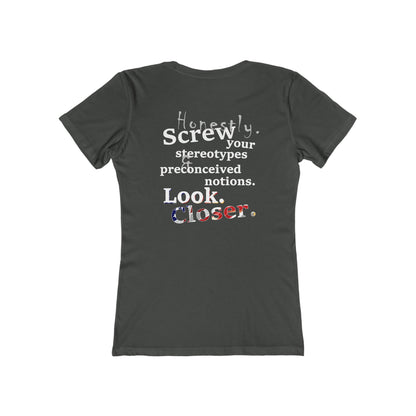 Look. Closer. (Women's Boyfriend Tee)