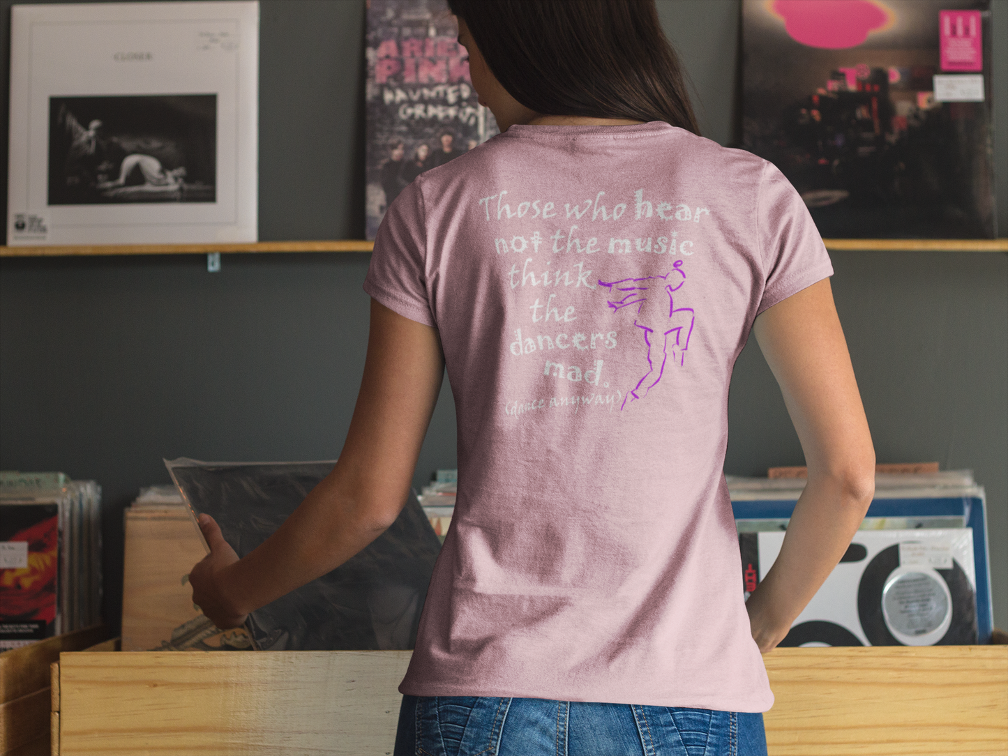 Hip Hop Guy; Those Who Hear Not the Music (Women's Boyfriend Tee)