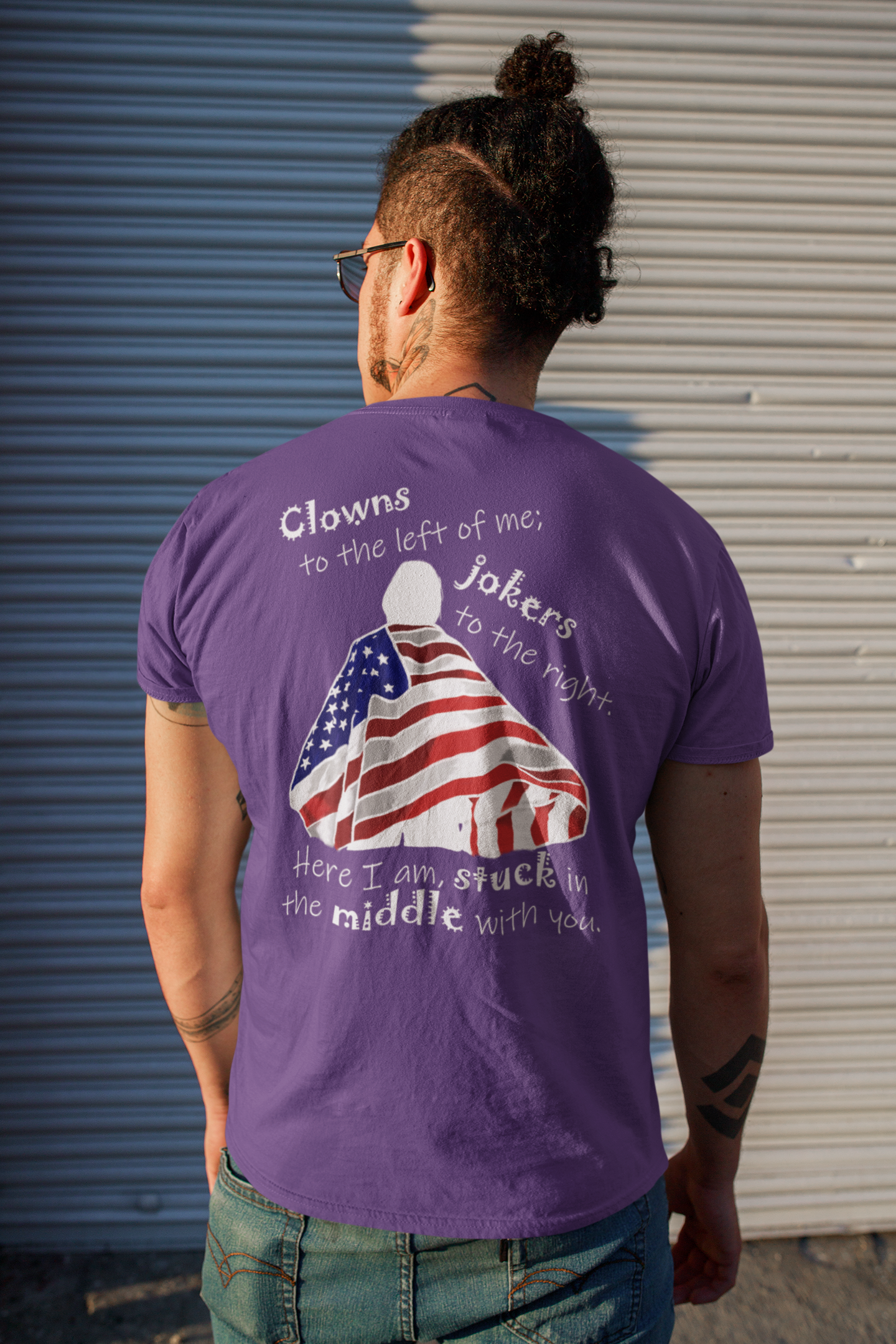 Clowns to the Left; Jokers to the Right (Cotton Crew Tee)