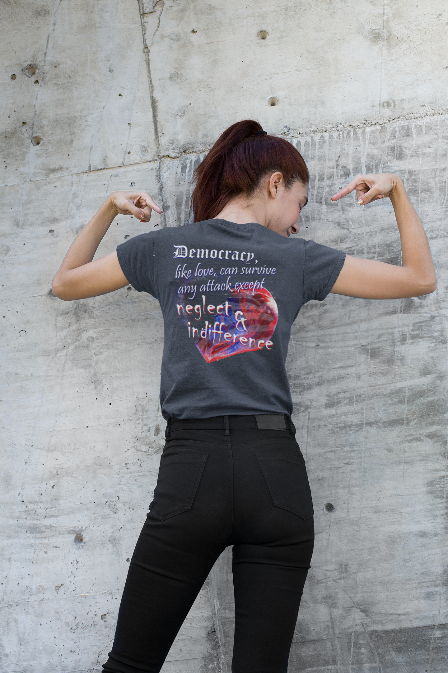 Democracy, Like Love, Can Survive (Women's Triblend Tee)