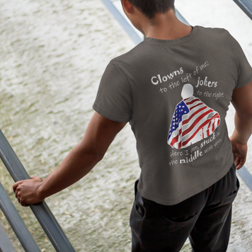 Clowns to the Left; Jokers to the Right (Triblend Crew Tee)